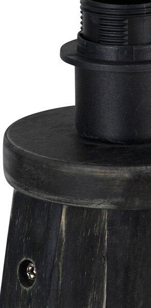 Rustikálna stojaca lampa trojnožka čierna - Tripod Classic