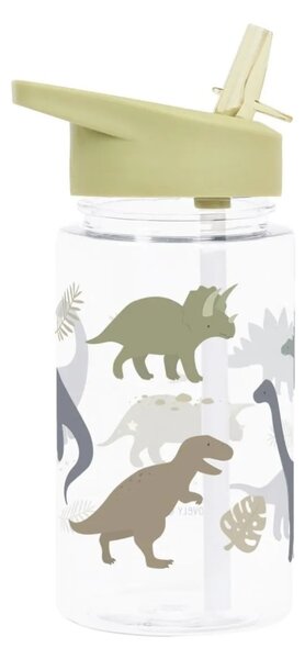 Detská fľaša so slamkou Dinosaurus 450 ml