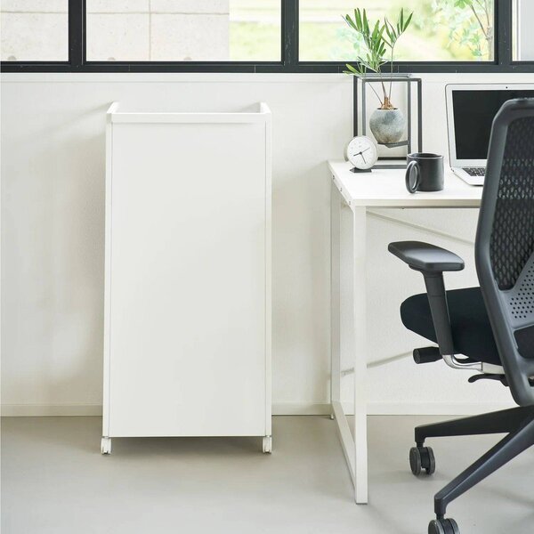 Biely kovový pojazdný regál 42x84,5x32 cm Tower – YAMAZAKI