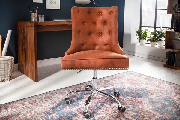 Kancelárska stolička VICTORY - vintage svetlohnedá