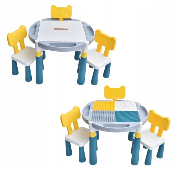 LeLe Brothers Modulárny stolík so stoličkami na Lego stavebnice Lele 2