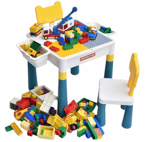 LeLe Brothers Modulárny stolík so stoličkou na Lego stavebnice Lele 1