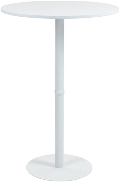 Barový stôl Hereford 75 cm - biela/biela