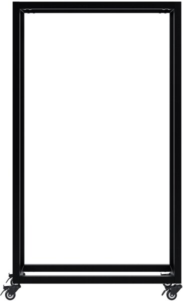 Stojan na drevo Hilta s kolieskami 25x60x100 cm - čierna