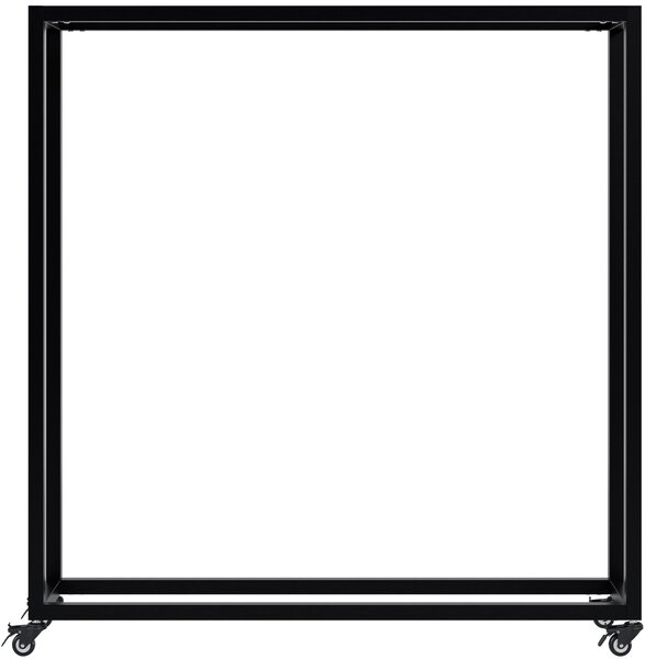 Stojan na drevo Hilta s kolieskami 25x100x100 cm - čierna