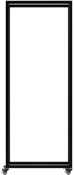 Stojan na drevo Hilta s kolieskami 25x60x150 cm - čierna