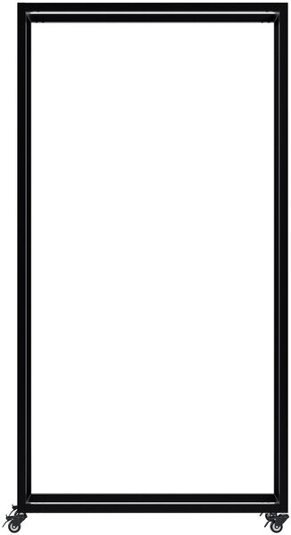 Stojan na drevo Hilta s kolieskami 25x80x150 cm - čierna
