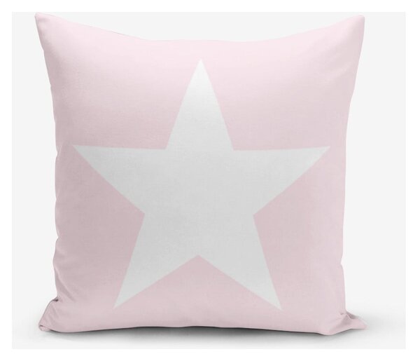 Obliečka na vankúš s prímesou bavlny Minimalist Cushion Covers Star Pink, 45 × 45 cm