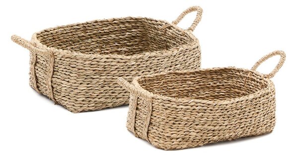 Košíky v súprave 2 ks z vodného hyacintu 34x24x19 cm Milly – Kave Home
