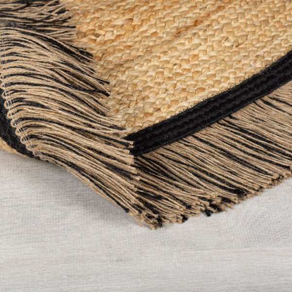 Flair Rugs , Kusový koberec Kahana Black kruh, 180x180 (priemer) kruh, béžová, chodba / predsieň