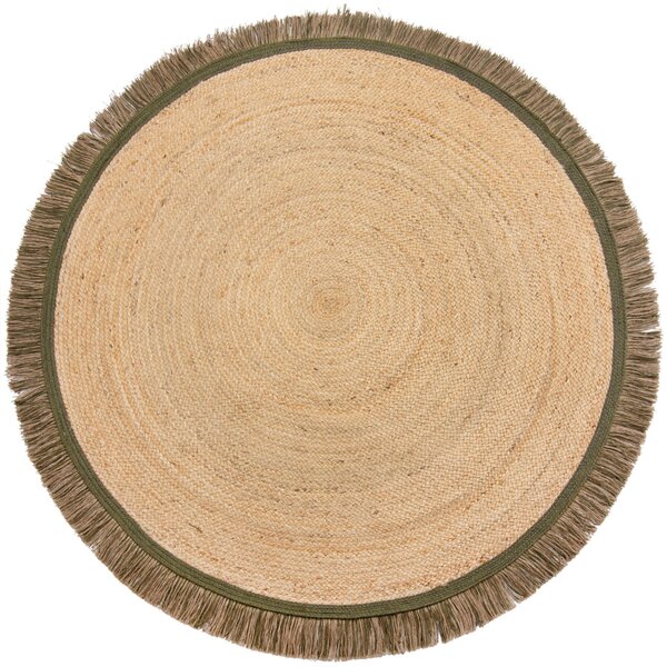 Flair Rugs , Kusový koberec Kahana Green kruh, 180x180 (priemer) kruh, zelená, chodba / predsieň