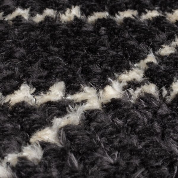 Flair Rugs , AKCIA: 160x230 cm Kusový koberec Domino Aisha Berber Monochrome, čierna, čiernobiela, obývacia izba