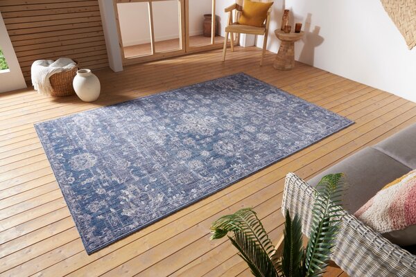 Hanse Home, Kusový koberec Cairo 105584 Alexandria Blue – na von aj na doma, 200x280, modrá, chodba / predsieň