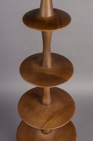 Krémová/v tmavoprírodnej farbe stojacia lampa s textilným tienidlom (výška 179 cm) Cath – Dutchbone