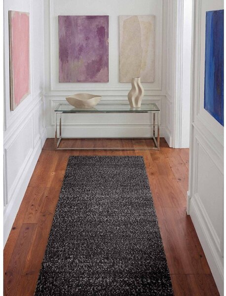 Tmavosivý ručne tkaný behúň z materiálu buklé 80x200 cm Notting Hill Portobello – Ted Baker
