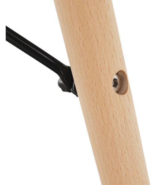 KONDELA Jedálenský stôl, biela/buk, priemer 90 cm, GAMIN 2 NEW 90
