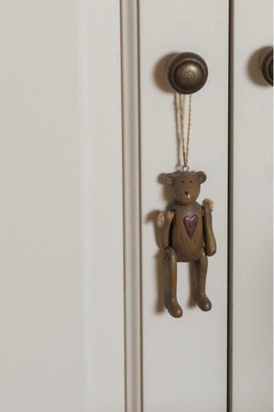 Dekorácia Medvedík so srdcom - 4 * 3 * 10 cm - Clayre & Eef
