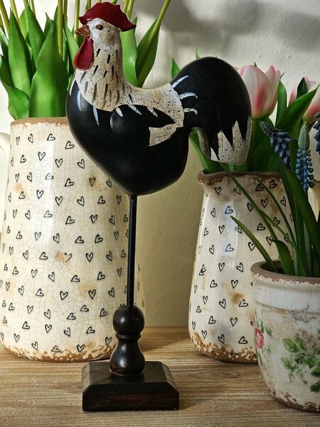 Dekorácia - kohút - 16 * 8 * 34 cm - Clayre & Eef