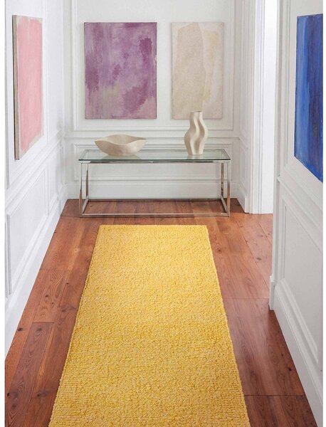 Žltý ručne tkaný behúň z materiálu buklé 80x200 cm Notting Hill Portobello – Ted Baker