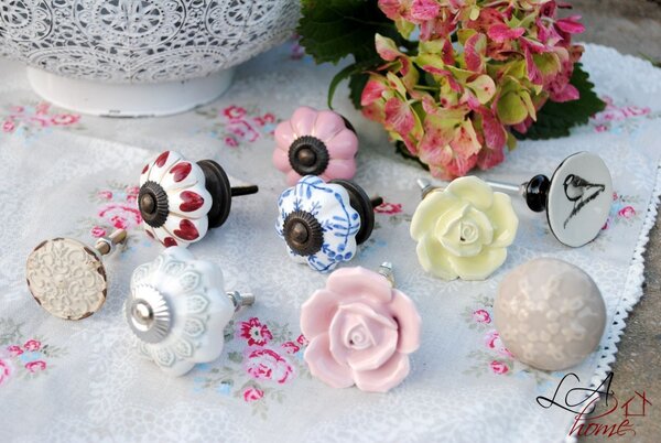 Svetlo hnedá úchytka Ornament - Ø 4 * 4 cm - Clayre & Eef