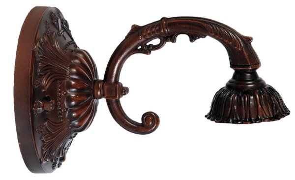 Nástenná lampa Tiffany hnedá bez tienidla -15 * Ø 23 cm - Clayre & Eef