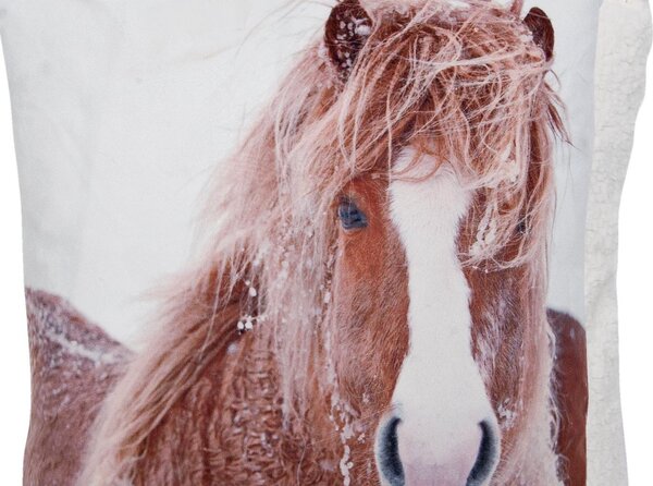Povlak na vankúš REAL ANIMALS Kôň - 45*45 cm - Clayre & Eef