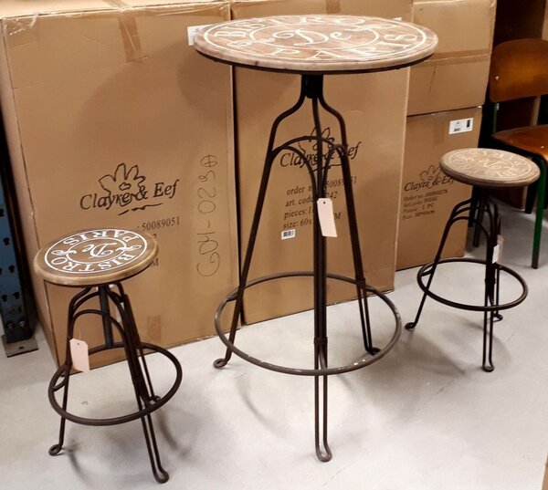Barový Bistro stôl Paris - Ø 60 * 107 cm - Clayre & Eef