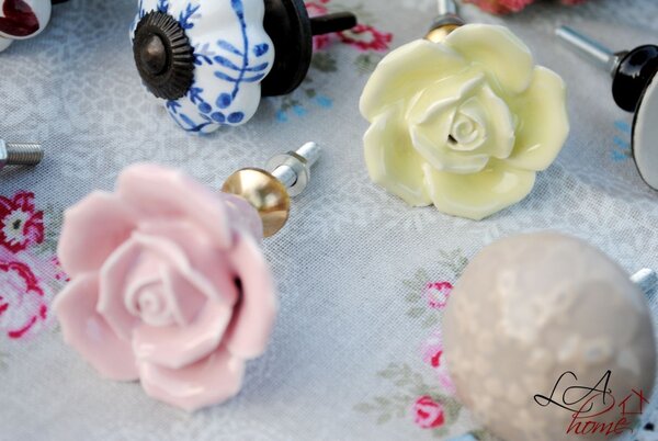 Svetlo hnedá úchytka Ornament - Ø 4 * 4 cm - Clayre & Eef