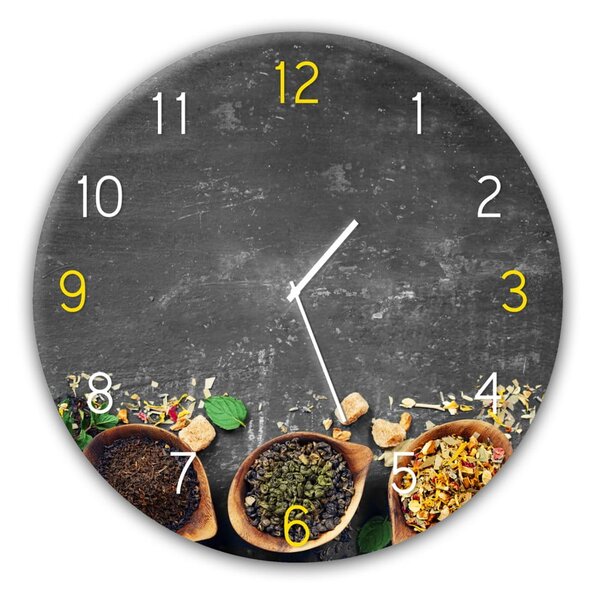 Nástenné hodiny Styler Glassclock Tea, ⌀ 30 cm