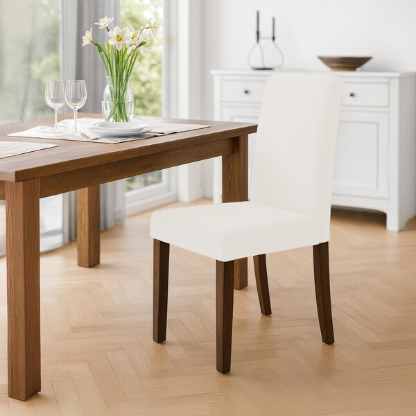 Sada 2 ks jedálenských stoličiek Ina látka cord, antik tmavá - krémová