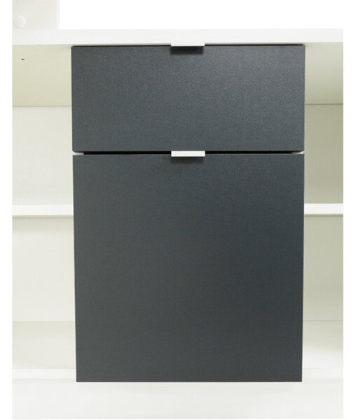 KONDELA Písací stôl, biela/sivá, DALTON 2 NEW VE 02
