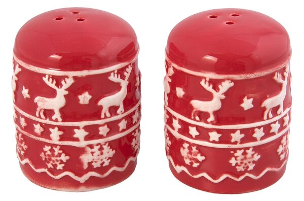 Soľnička a korenička Cosy Winter - Ø 5 * 7 cm - Clayre & Eef