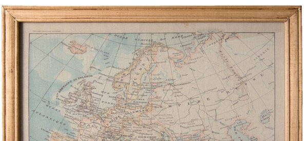 Obraz mapa Európa - 65 * 2 * 50 cm - Clayre & Eef