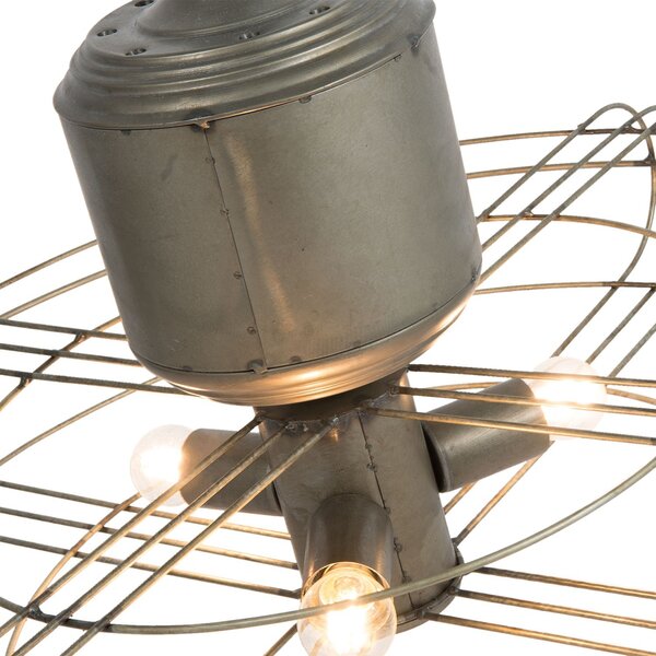 Závesné svetlo Industrial - Ø 78 * 41 cm / E27 Max 3 * 40 W - Clayre & Eef