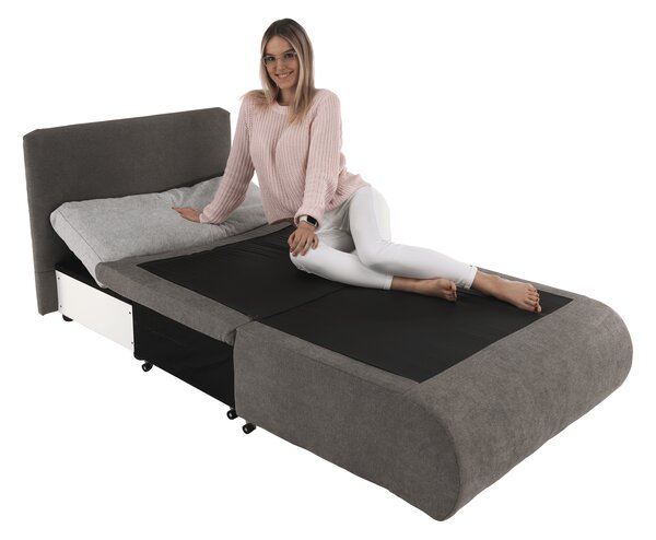 KONDELA Rozkladacie kreslo, sivohnedá Taupe, KENET NEW