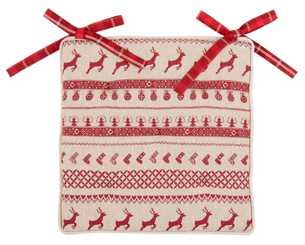 Podsedák na židli s výplňami Nordic Christmas - 40 * 40 cm - Clayre & Eef
