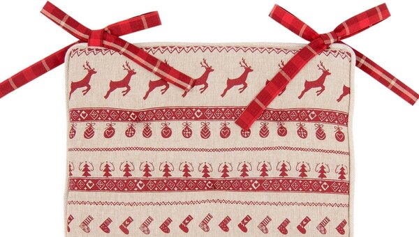Podsedák na židli s výplňami Nordic Christmas - 40 * 40 cm - Clayre & Eef