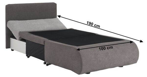 KONDELA Rozkladacie kreslo, sivohnedá Taupe, KENET NEW