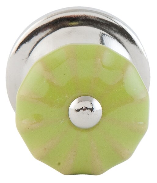 Zelená keramická úchytka - Ø 2,5 cm - Clayre & Eef