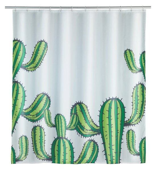 Sprchový záves Wenko Cactus, 180 × 200 cm