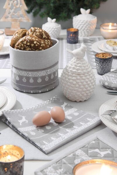 Podsedák s výplňou Nordic Grey - 40 * 40 cm - Clayre & Eef