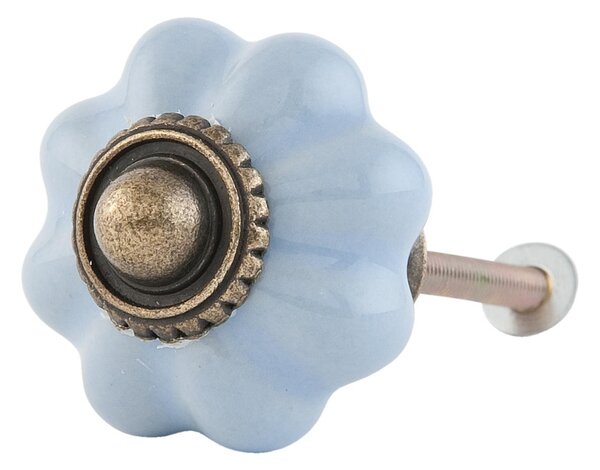 Keramická úchytka Candela svetlo modrá - Ø 3 cm - Clayre & Eef