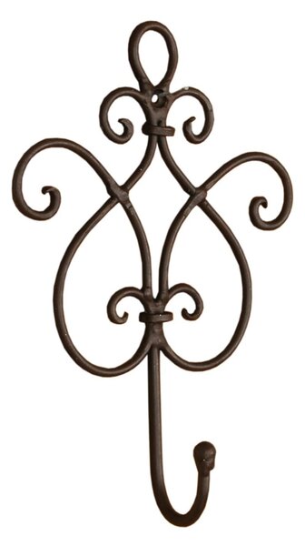 Vešiak ornament hnedý - 15 * 5 * 22 cm - Clayre & Eef