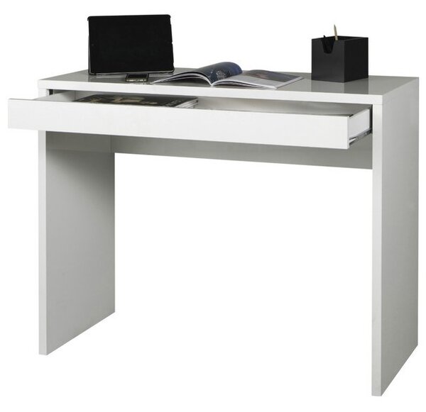 Písací stôl OSTARA biela/vysoký lesk