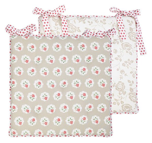 Obojstranný podsedák s výplňou Dots & Roses - 40 * 40 cm - Me&Marie
