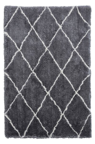 Sivo-krémový ručne tuftovaný koberec Think Rugs Morocco Grey & Cream, 150 × 230 cm