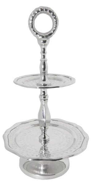 Kovový etažér Shiny Silver - Ø 16*29 cm - Clayre & Eef