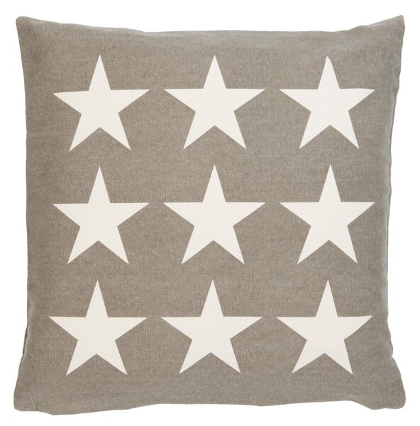 Khaki povlak na vankúš s hviezdami Stars - 50 * 50cm - Clayre & Eef