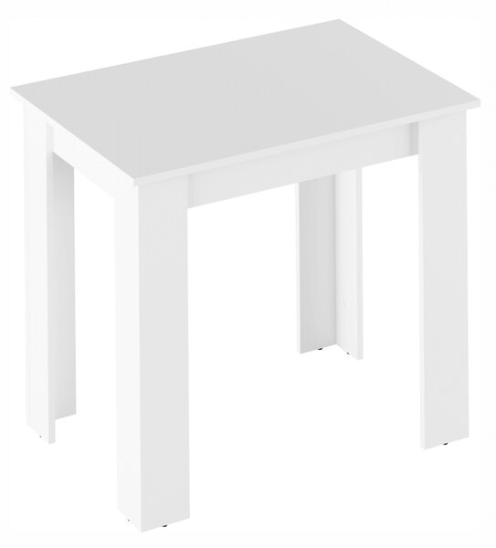 KONDELA Jedálenský stôl, biela, 86x60 cm, TARINIO