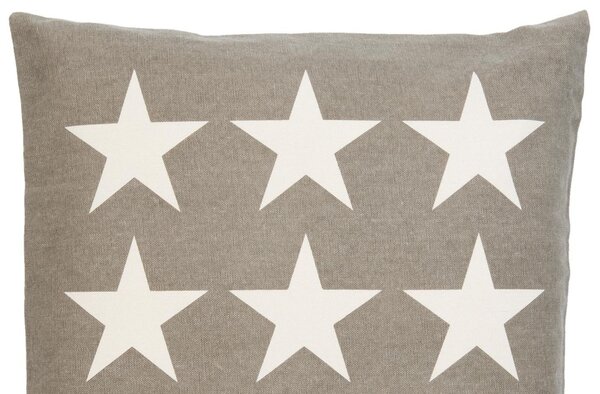 Khaki povlak na vankúš s hviezdami Stars - 50 * 50cm - Clayre & Eef